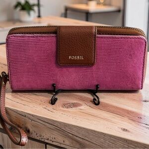 NWT - Fossil Madison Multicolor Zip Around Wallet
